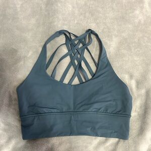 Lululemon long line sports bra - free to be moved - iron blue - size 8